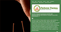 Desktop Screenshot of performatherapy.com